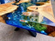 Large Indoor Epoxy Dining Table, Resin Dining Table for 2, 4, 6, 8 River Shells Look Dining Table, Epoxy Coffee Table Top, Living Room Table Home Décor