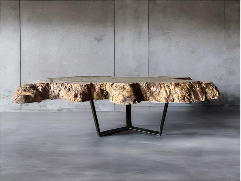 TUZECH Natural Classic Acacia Wood Round Coffee Table Wooden Table Side/End Table Living Room Table for 2, 4, 6, 8 Resin Console Table Epoxy Table Patio Table Home Decor