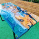 Ocean Table Epoxy Dining Table Resin Coffee Table River Table Living Room Table for 2, 4, 6, 8 Epoxy Table Top Patio Table Home Décor End Table