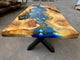 Large Indoor Epoxy Dining Table, Resin Dining Table for 2, 4, 6, 8 River Shells Look Dining Table, Epoxy Coffee Table Top, Living Room Table Home Décor