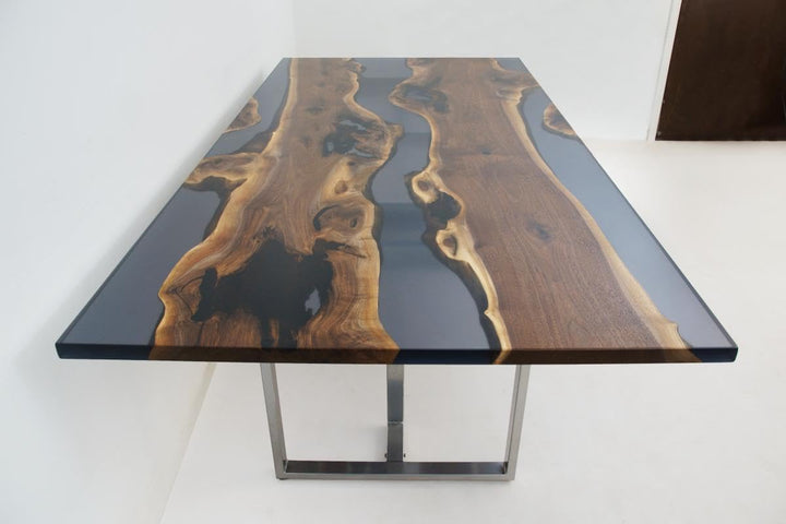 Customized Large Epoxy Table, Clear Transparent Black, Resin Dining Table for 2, 4, 6, 8, Epoxy Coffee Table, Living Room Table, Home décor