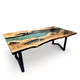 Coastal Green Epoxy Resin Dining Table Console Table Living Room Table Conference Table Patio Table End Table Side Table Coffee Table Bar Counter Table Home Décor