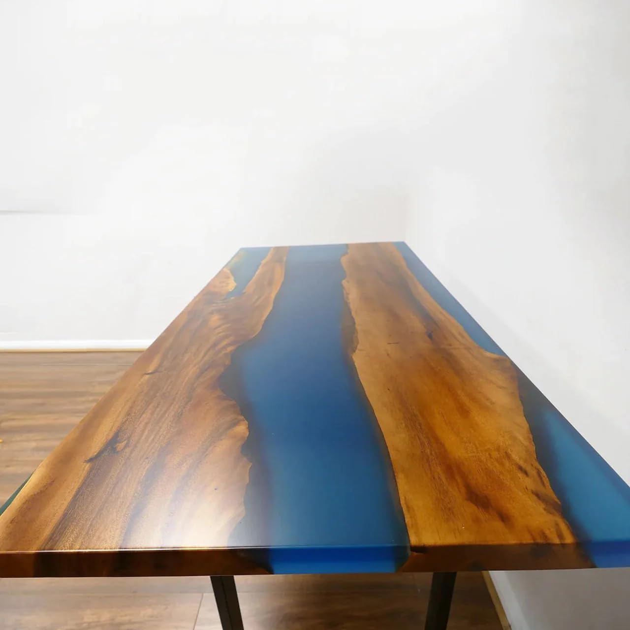 Customized Large Epoxy Table, Classic Wooden Blue, Resin Dining Table for 2, 4, 6, 8, Epoxy Coffee Table, Living Room Table, Home décor