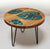 TUZECH Unique Leaf Pattern Epoxy Round Resin Coffee Table Acacia Wood Table Living Room for 2, 4, 6, 8 Side/End Table Patio Table Bar Counter Home Decor