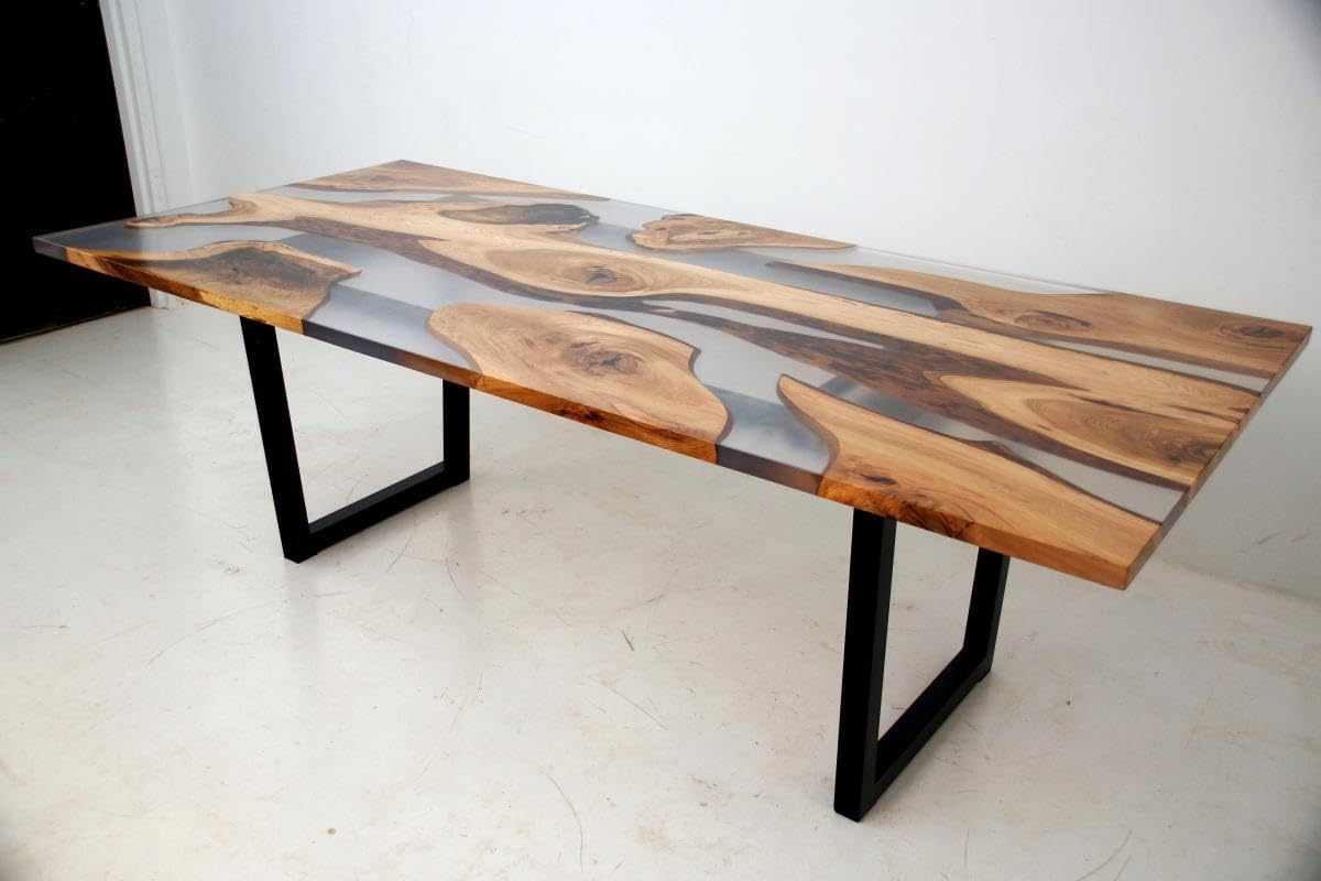 Customized Large Epoxy Table, Wooden Clear Transparent Resin Table, Resin Dining Table for 2, 4, 6, 8, Epoxy Coffee Table, Living Room Table, Home décor