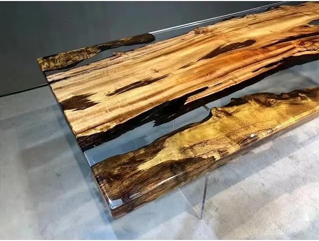 Customized Wood with Transparent Epoxy Table Epoxy Coastal Table Top Dining Table Coffee Table Side/End Table Living Room Table Home Décor Wall Art Wooden Table