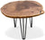 TUZECH Elegant and Durable Live Edge Round Coffee Table Dining Table Center Table Living Room Table Office Table End/Side Table Home Décor