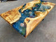 Large Indoor Epoxy Dining Table, Resin Dining Table for 2, 4, 6, 8 River Shells Look Dining Table, Epoxy Coffee Table Top, Living Room Table Home Décor