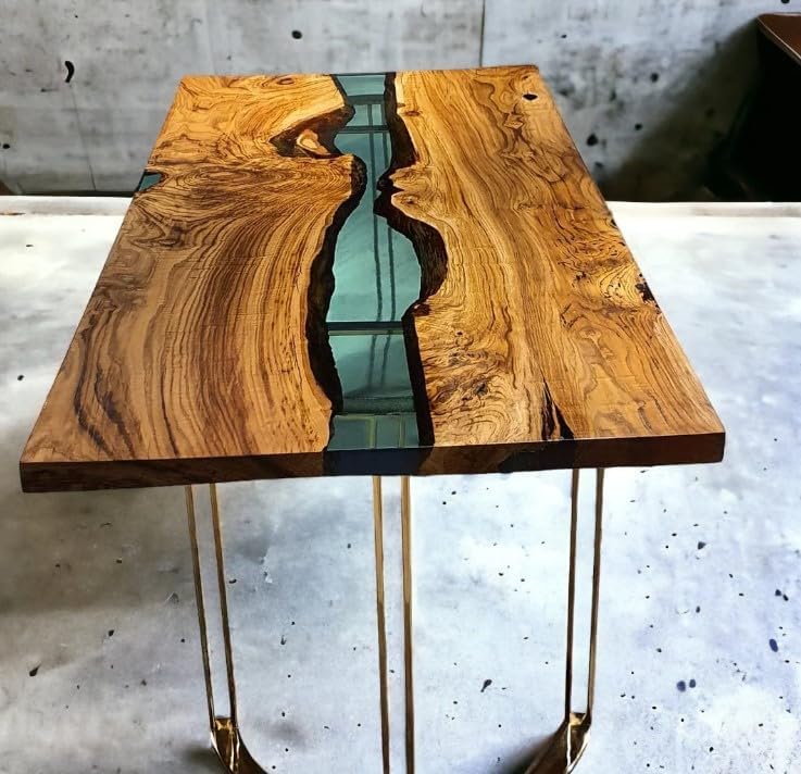 Custom Dark Wood with Single Look Resin Table Epoxy Dining Table Coffee Table End Table Bar Counter Top Living Room Table Wall Art Wooden Table