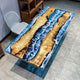 Large Indoor Multi River Ocean Look Epoxy Dining Table Resin Coffee Table Living Room Table for 2, 4, 6, 8 Epoxy Table Top Epoxy Table Home Décor Bar Counter