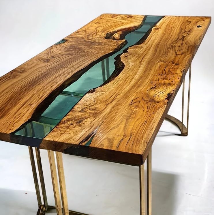 Custom Dark Wood with Single Look Resin Table Epoxy Dining Table Coffee Table End Table Bar Counter Top Living Room Table Wall Art Wooden Table