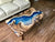 TUZECH Natural Wood Unique Blue Ocean with Wave Look Resin Epoxy Table Coastal Table Top Dining Table Coffee Table Side/End Table Home Décor