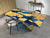 TUZECH Large Indoor Clear Blue Epoxy Dining Table Resin Coffee Table Ocean Table Living Room Night Glow River for 2, 4, 6, 8 Table Epoxy Table Top Patio Table Home Décor