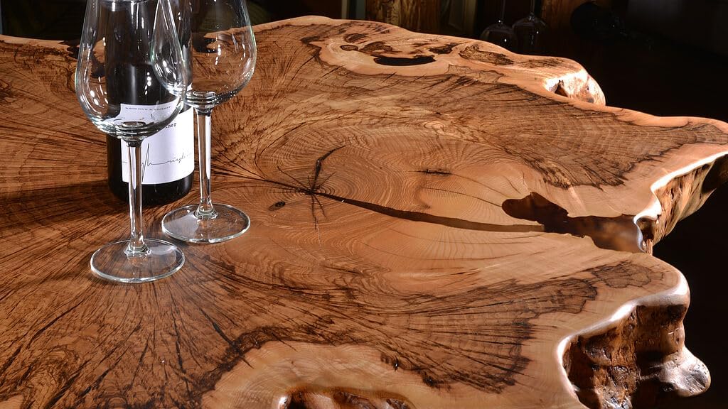 Custom Made Round Live Edge Table Wooden Dining Table Coffee Table End Table Epoxy Table Bar Counter Top Resin Living Room Table Wooden Table Patio Table