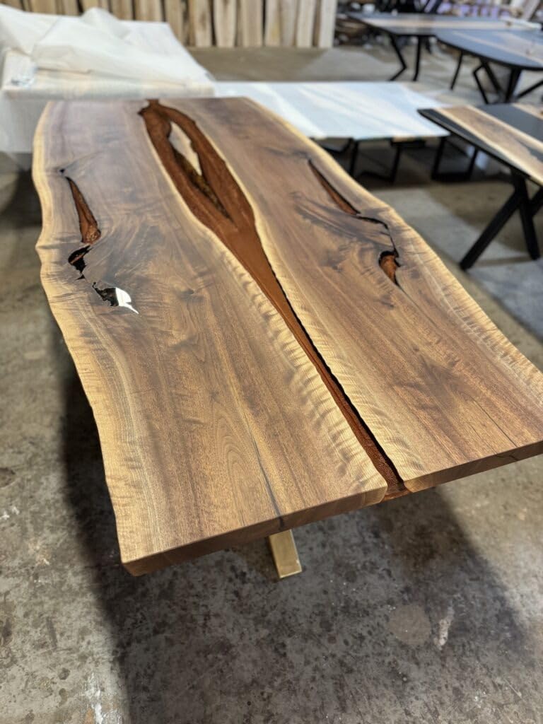 Extendable Epoxy Live Edge Dining Table Coffee Table Living Room Table Kitchen Table Conference Table Wooden Table Console Table Patio Table Bar Counter Table