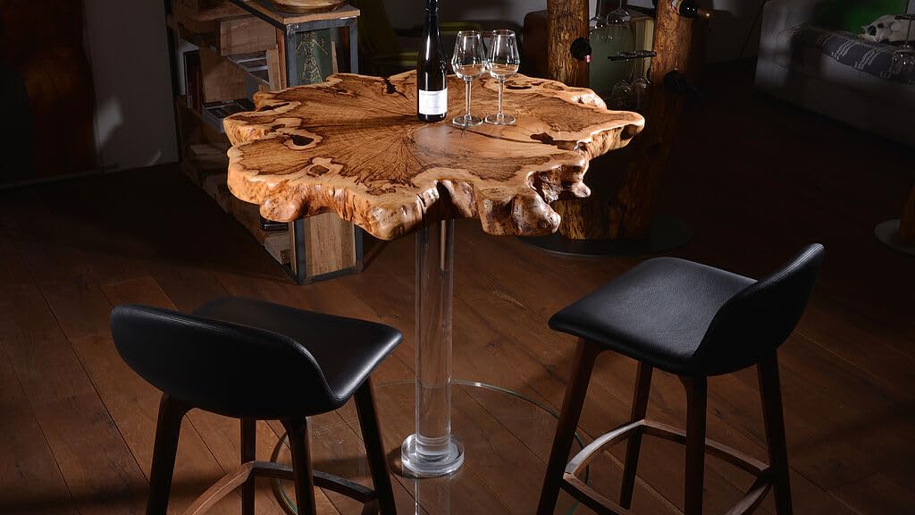 Custom Made Round Live Edge Table Wooden Dining Table Coffee Table End Table Epoxy Table Bar Counter Top Resin Living Room Table Wooden Table Patio Table