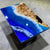 TUZECH Large Indoor Blue Island Look Epoxy Resin Dining Table Resin Coffee Table Living Room Table for 2, 4, 6, 8 Epoxy Table Top Resin Epoxy Table Bar Counter