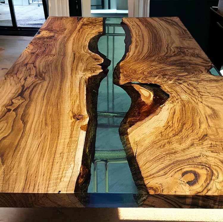 Custom Dark Wood with Single Look Resin Table Epoxy Dining Table Coffee Table End Table Bar Counter Top Living Room Table Wall Art Wooden Table