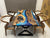 TUZECH Custom Unique Special Wood Pattern River Flow Epoxy Dining Table Living Room Table Resin Table for 2, 4, 6, 8 Living Room Table Console Table Bar Counter Home Décor