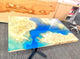 Custom Made Unique Wood with Multi Colour Epoxy Resin Table Epoxy Dining Table Coffee Table End Table Bar Counter Top Living Room Table Wall Art Wooden Table