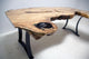 TUZECH Large Indoor Unique Live Edge Wooden Table Resin Dining Table Epoxy Coffee Table Living Room Table Side Table Epoxy Table Top Home Décor Bar Counter