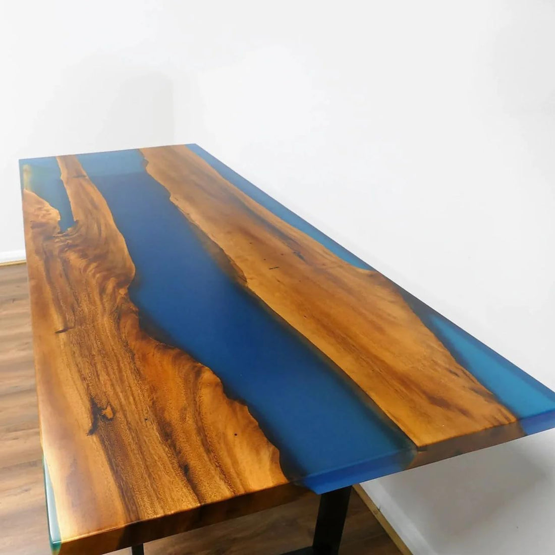 Customized Large Epoxy Table, Classic Wooden Blue, Resin Dining Table for 2, 4, 6, 8, Epoxy Coffee Table, Living Room Table, Home décor