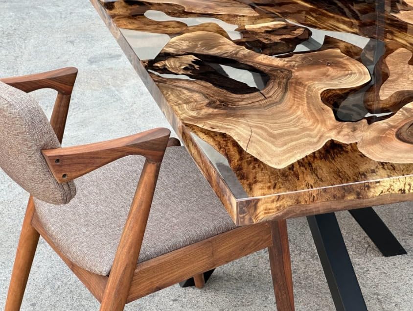 Personalized Solid Wood Transparent Resin Dining Table Coffee Table Console Table Patio Table Living Room Table End Table Side Table Bar Counter Table Home Decor