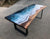 Customized Large Epoxy Table, Blue River Look, Resin Dining Table for 2, 4, 6, 8, Epoxy Coffee Table, Living Room Table, Home décor