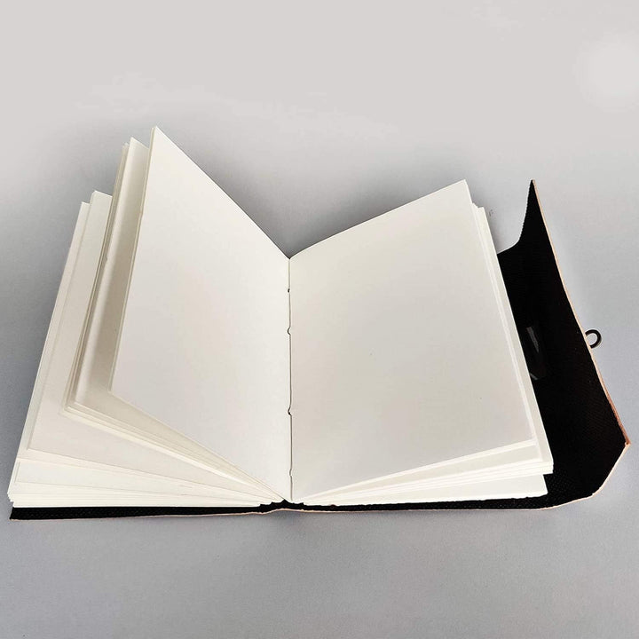 Tuzech Leather Journal Notebook Handmade Leather Bound Journal with C-Lock Genuine Antique Diary Notebook Journal Write Notebook Personal Memoir For Men Women (Brown, 8x6 Inches)