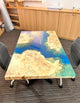 Custom Made Unique Wood with Multi Colour Epoxy Resin Table Epoxy Dining Table Coffee Table End Table Bar Counter Top Living Room Table Wall Art Wooden Table
