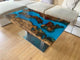 Large Indoor Epoxy Dining Table Resin Coffee Table Living Room Table for 2, 4, 6, 8 Epoxy Table Top Resin Epoxy Table Bar Counter Home Décor Patio Table