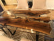 TUZECH Custom Made Handmade Clear Epoxy Resin Rustic Table Dining Table Console Table Side/End Table Living Room Coastal Table Bar Counter Table Home Décor