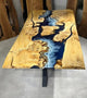 Large Indoor Blue Island Ocean Look Epoxy Resin Dining Table Coffee Table End Table Wooden Table Living Room Table Bar Counter Home Décor Patio Table