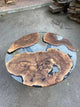 Customized Misty Gray Epoxy Round Coffee Table Living Room Table Patio Table End Table Side Table Centre Table End/Side Table Dining Table Kitchen Table Home Decor