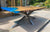 TUZECH Unique Wood Resin Epoxy Classic Blue Ocean Look with Wave Table Coastal Table Top Dining Table Coffee Table Side/End Table Home Décor