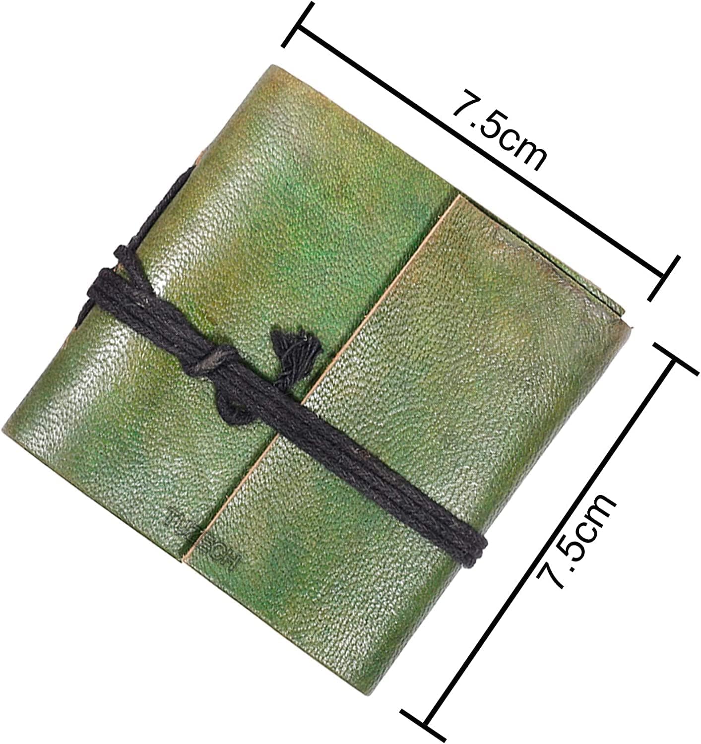 TUZECH Handmade Leather Bound Book of Shadows Mini Notebook Blank Unlined Small Pocket Tiny Journal For Office Artist Architect Personal Note Vintage Diary for Women and Men Rose Miniature
