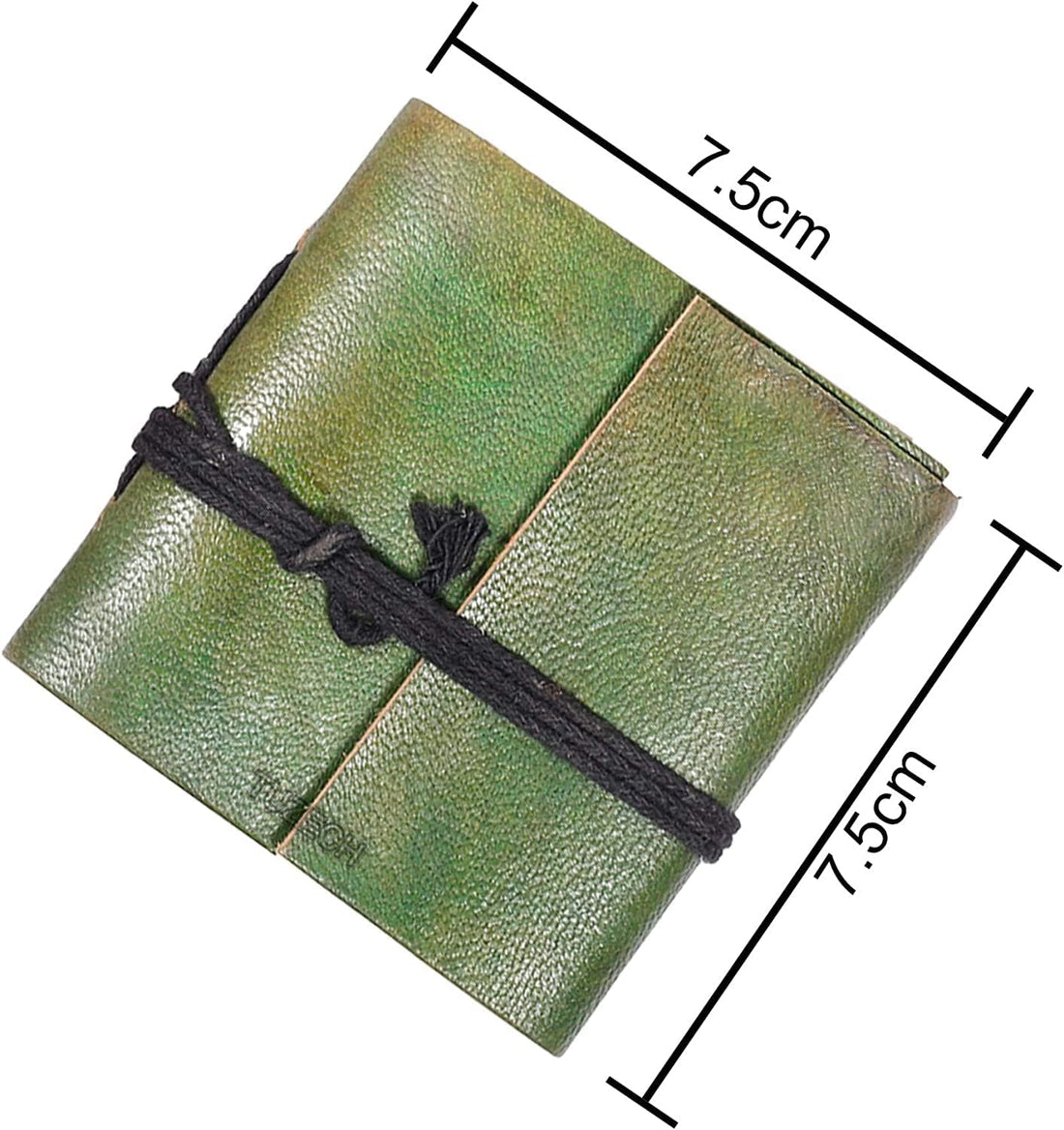 TUZECH Handmade Leather Bound Book of Shadows Mini Notebook Blank Unlined Small Pocket Tiny Journal For Office Artist Architect Personal Note Vintage Diary for Women and Men Rose Miniature