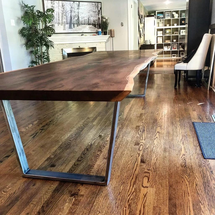 TUZECH Large Massive Live Edge Wooden Dining Table Coffee Table Console Table Living Room Table Kitchen Table Patio Table Bar Table End/Side Table Centre Table Home Décor