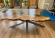 TUZECH Unique Wood Resin Epoxy Classic Blue Ocean Look with Wave Table Coastal Table Top Dining Table Coffee Table Side/End Table Home Décor