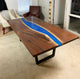 Customized Large Epoxy Table, Epoxy River Table with Dark Wood, Resin Dining Table for 2, 4, 6, 8, Epoxy Coffee Table, Living Room Table, Home décor