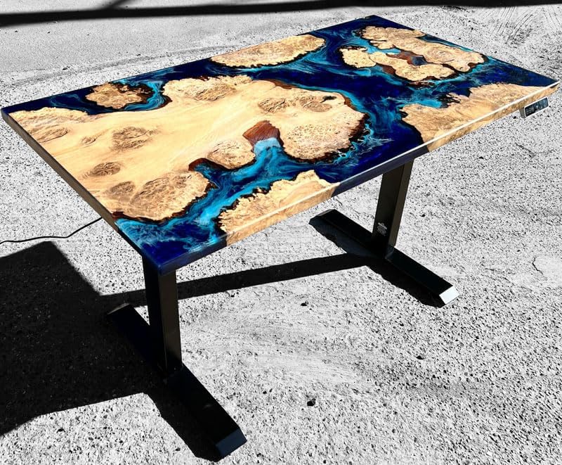 Custom Made Mountain with Ocean Look Table Epoxy Dining Table Coffee Table End Table Bar Counter Top Living Room Table Wall Art Wooden Table