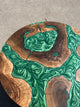 Natural Wood Epoxy Round Emerald River Green Table Coffee Table Side/End Table Epoxy Dining Table Living Room Table for 2, 4, 6, 8 Home Décor Resin Table Patio Table