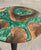 Natural Wood Epoxy Round Emerald River Green Table Coffee Table Side/End Table Epoxy Dining Table Living Room Table for 2, 4, 6, 8 Home Décor Resin Table Patio Table