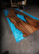 TUZECH Custom Epoxy Unique Blue River Feel with Waves Table Coastal Table Top Dining Table Coffee Table Side/End Table Home Décor