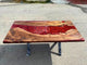 TUZECH Red Lava Epoxy Resin Dining Table Conference Table Patio Table Console Table Coffee Table Living Room Table Bar Counter Table End/Side Table Home Décor