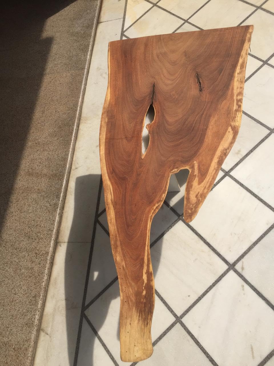 Unique Pattern Live Edge Dining Table Kitchen Table Conference Table Patio Table bar Counter Table Coffee Table Living Room Table Console Table End/Side Table (43 x 21 Inches)