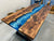 TUZECH Special Blue & White Sea Waves Epoxy Resin Dining Table Console Table Side/End Table Living Room Coastal Table Bar River Table Counter Table Home Décor