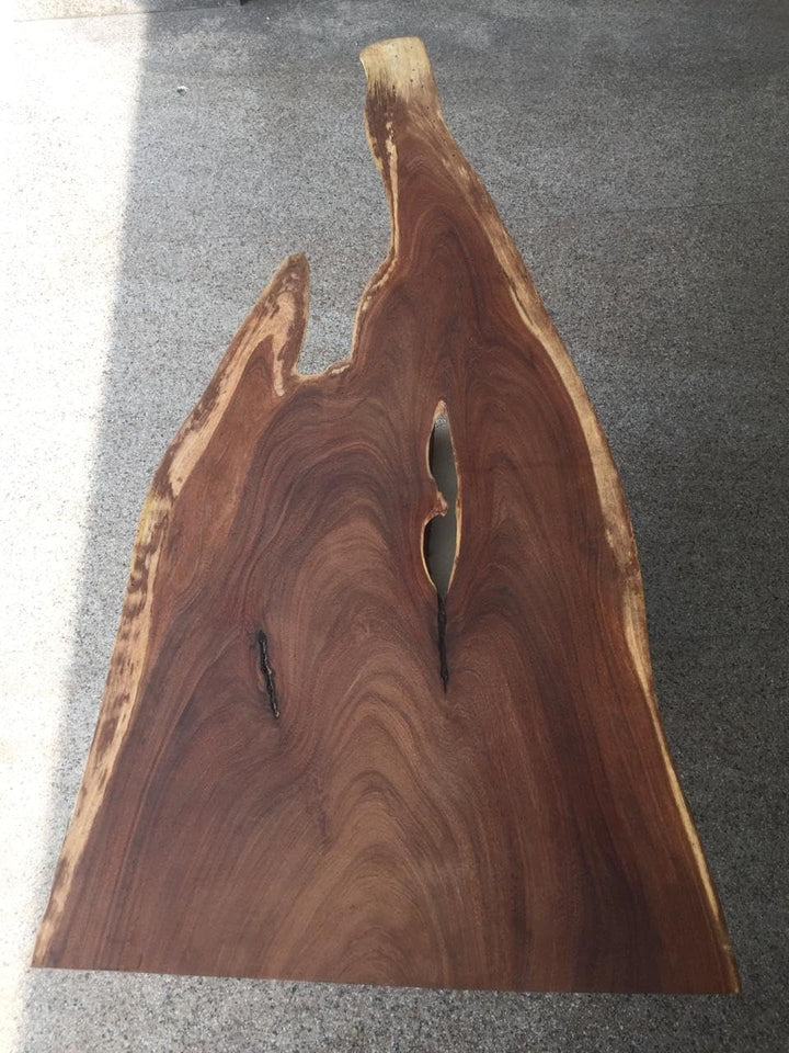 Unique Pattern Live Edge Dining Table Kitchen Table Conference Table Patio Table bar Counter Table Coffee Table Living Room Table Console Table End/Side Table (43 x 21 Inches)