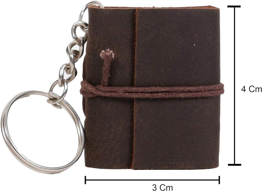TUZECH Handmade Leather Bound Book of Shadows Mini Leather Journal Notebook Blank Unlined Small Pocket Tiny Journal For Office Artist Architect Personal Notes Vintage Diary for Women and Men Set of 2