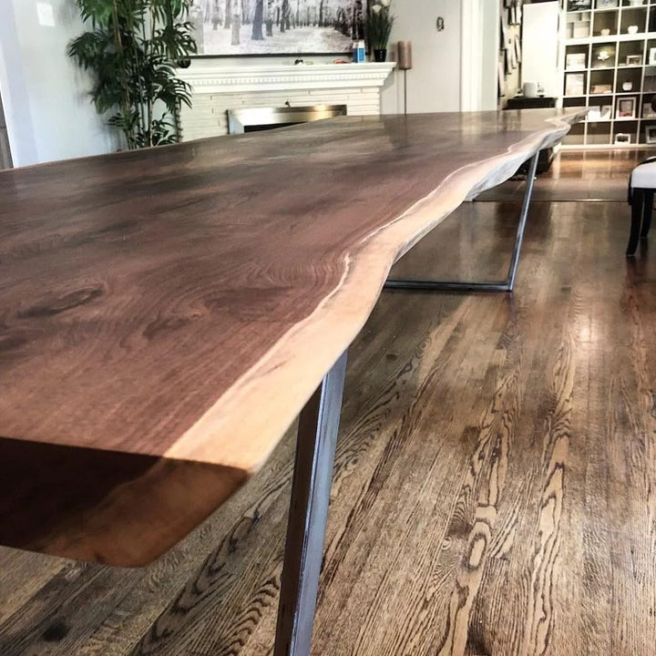 TUZECH Large Massive Live Edge Wooden Dining Table Coffee Table Console Table Living Room Table Kitchen Table Patio Table Bar Table End/Side Table Centre Table Home Décor
